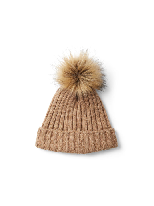 The Signature Knitted Bobble Hat - Camel