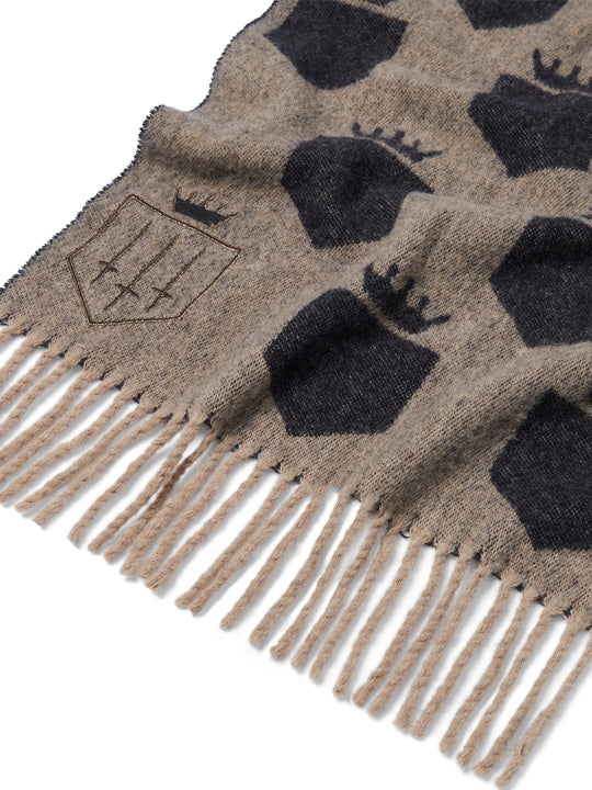 The Women&#039;s Signature Merino Scarf - Navy &amp; Fawn