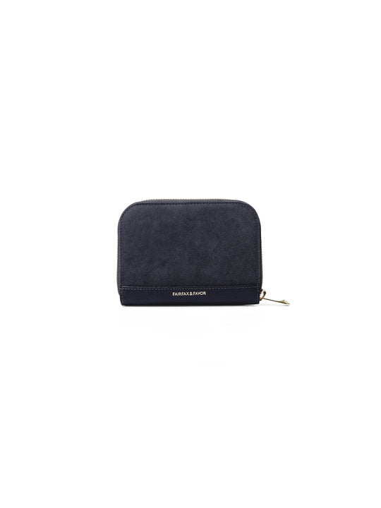 The Salisbury - Women's Coin Purse - Navy Suede