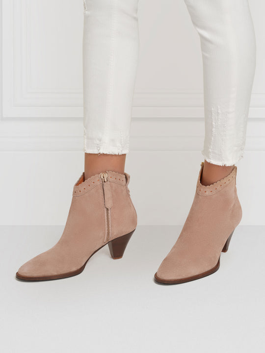 The Regina Ankle Boot - Blush
