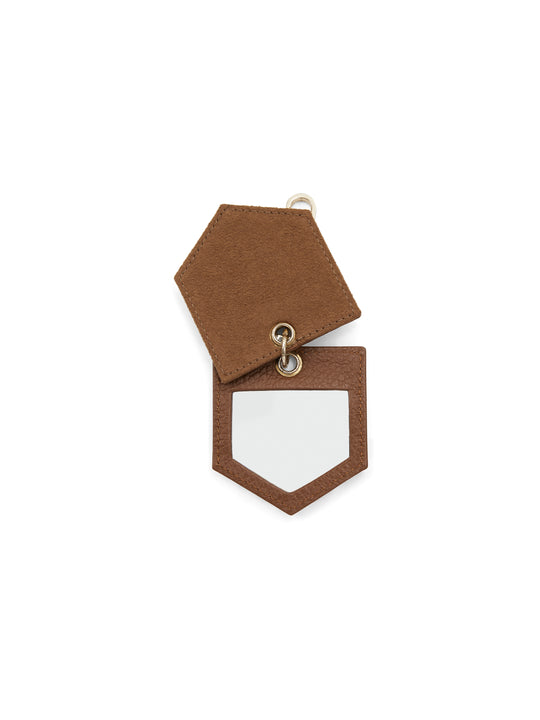 The Keyring Mirror - Key Ring Mirror - Tan Leather