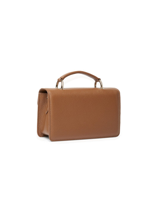 The Loxley Mini Cross Body Bag - Pebbled Tan Leather