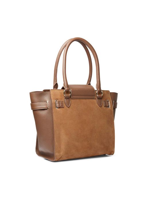The Windsor Tote - Tan Suede