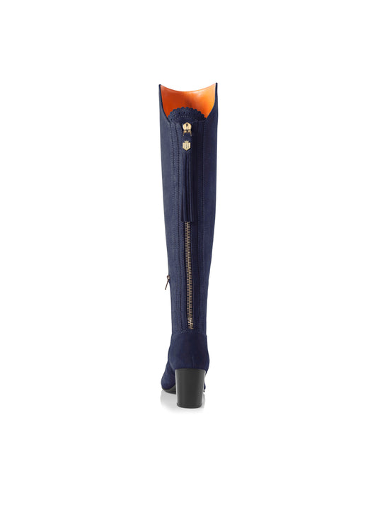 The Heeled Amira - Ink Suede