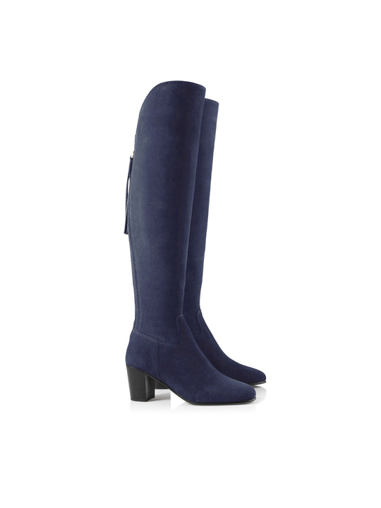 The Heeled Amira - Ink Suede