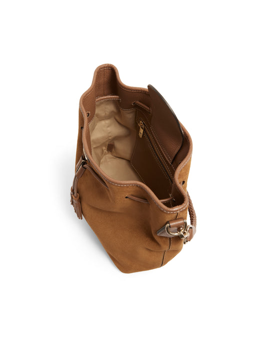 Bibury Bucket Bag Tan Suede