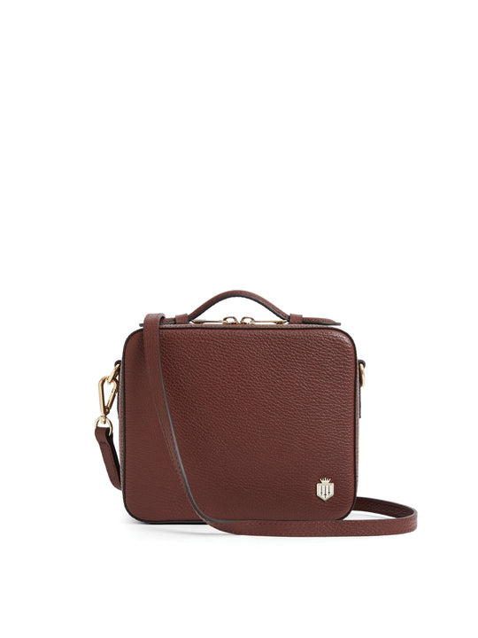 The Buckingham - Women's Crossbody Bag - Burgundy Leather