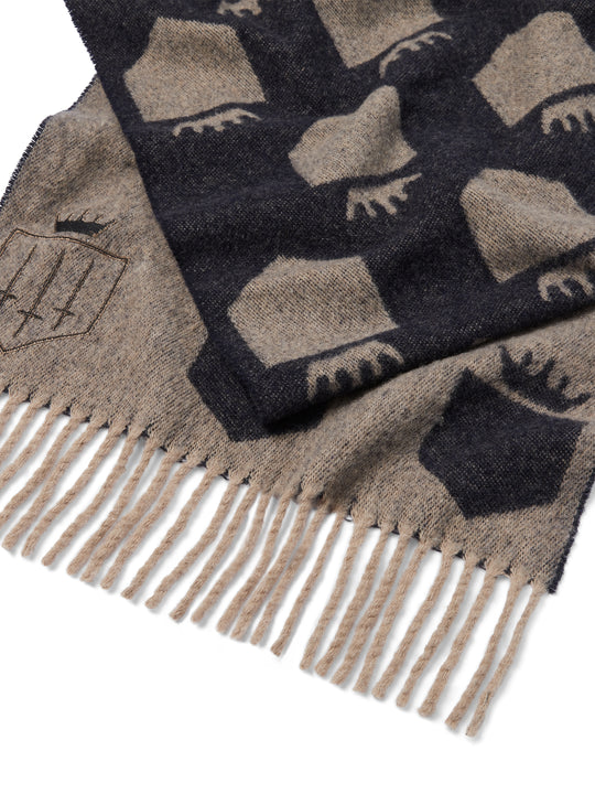 The Women&#039;s Signature Merino Scarf - Navy &amp; Fawn