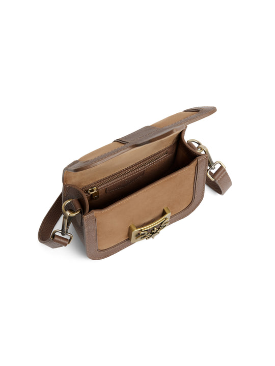 Clarence Handbag Tan Suede