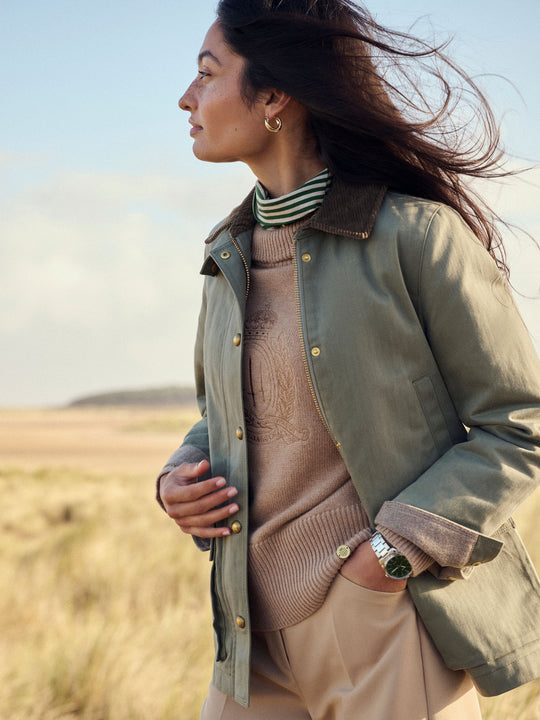 Olivia Wax Jacket - Pistachio