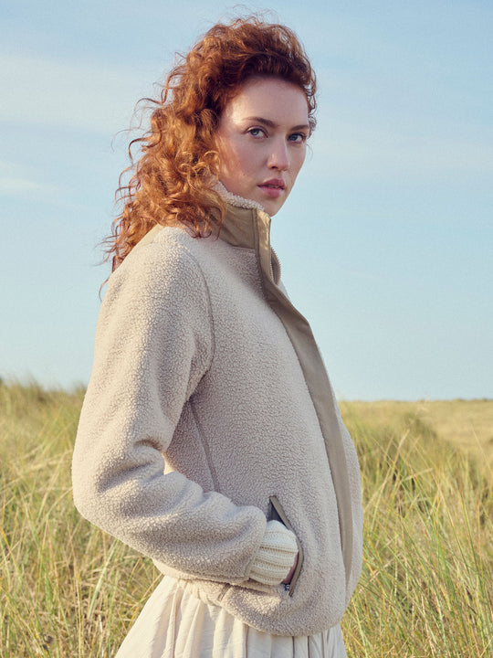 The Agnes - Women's Fleece Jacket - Ecru