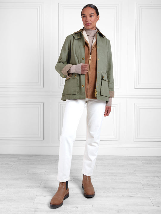 Olivia Wax Jacket - Pistachio