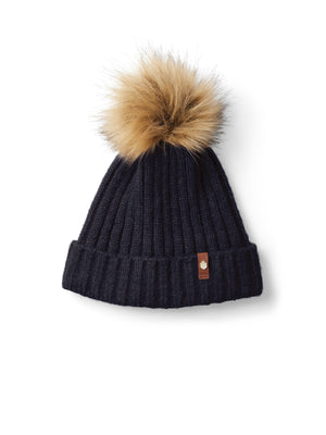 The Signature Knitted Bobble Hat - Navy