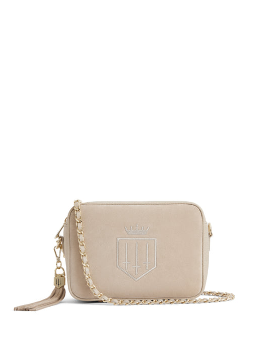 Finsbury Cross Body Bag Stone Suede