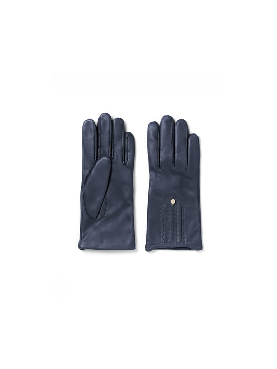 The Signature Cashmere &amp; Wool Lined Gloves - Navy