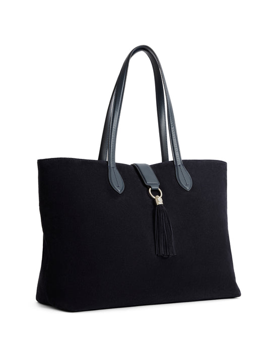 Langham Tote - Navy Suede