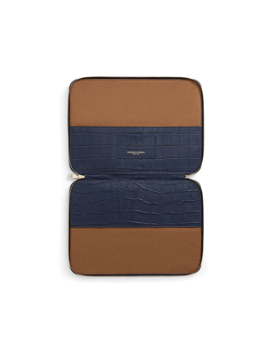 The Moorgate - High Shine Navy Croc