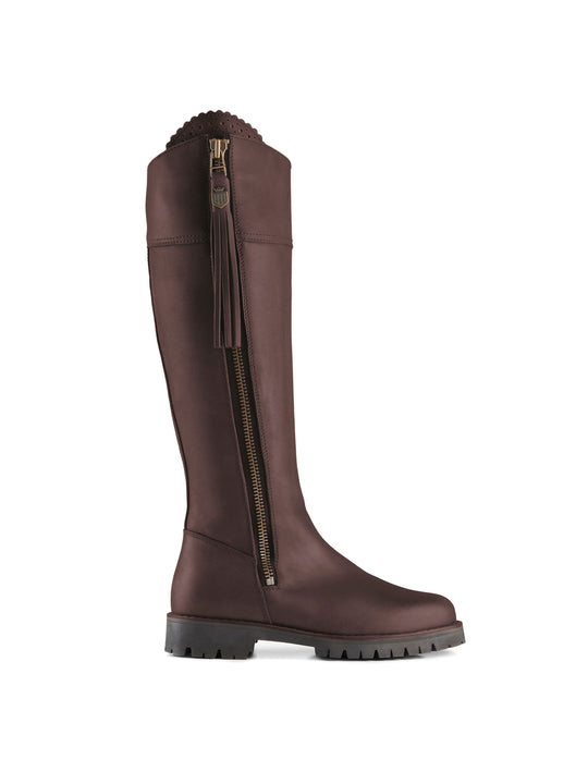 The Explorer - Women's Waterproof Boots - Mahogany Leather, Narrow Calf