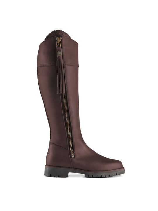 The Explorer - Women's Waterproof Boots - Mahogany Leather, Sporting Calf