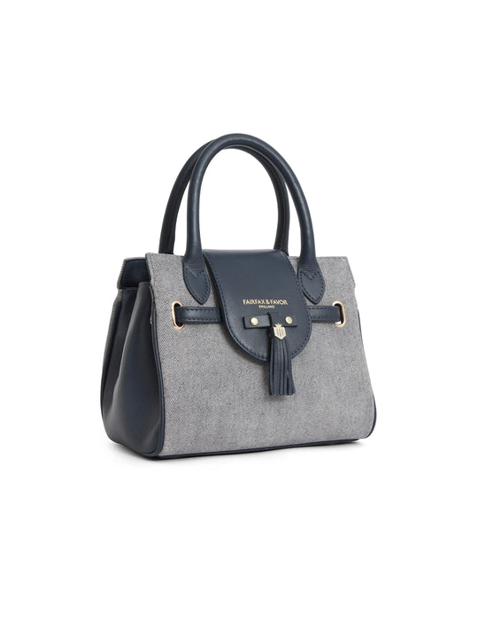 Mini Windsor Handbag - Denim Suede