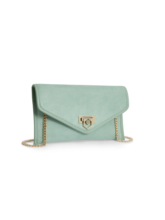 The Loxley - Women's Clutch Bag - Mint Suede