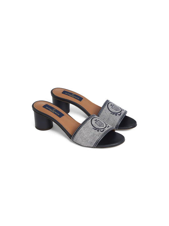Richmond Mule - Denim Suede