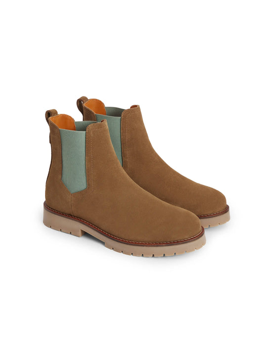 Summer Boudica - Tan Suede and Mint