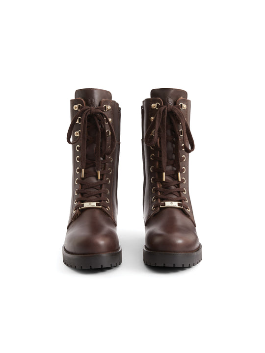 The Shearling Lined Anglesey - Mahogany Leather