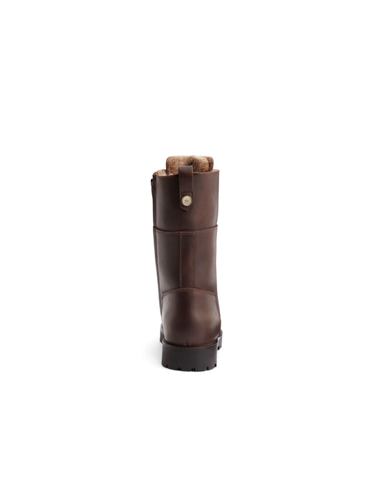 The Shearling Lined Anglesey - Mahogany Leather