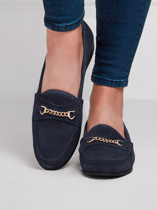 The Apsley - Women's Loafers - Navy Suede
