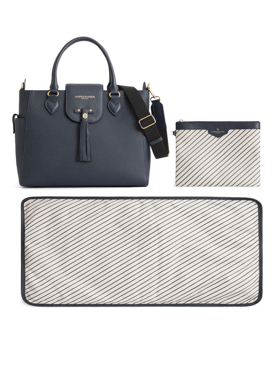 The Windsor Baby Bag - Navy Scotchgrain