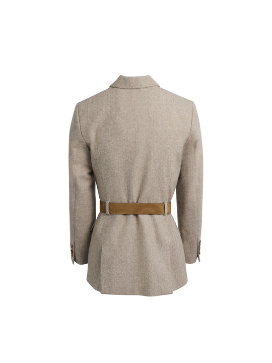 Eloise Jacket - Almond Herringbone