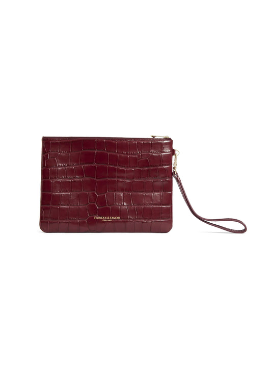 Highbury Clutch - Ruby Croc