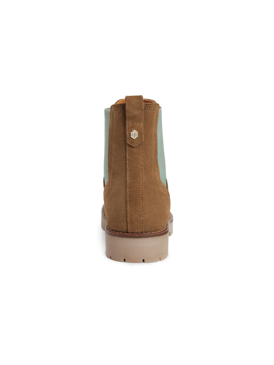 Summer Boudica - Tan Suede and Mint