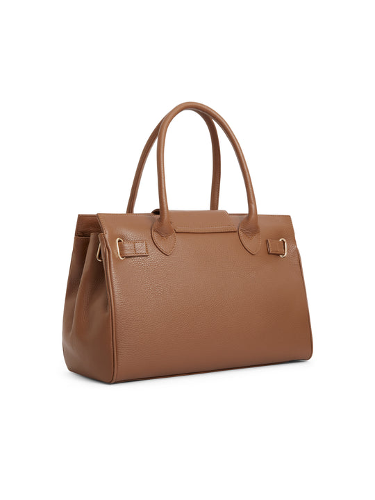The Windsor Handbag - Tan Pebbled Leather