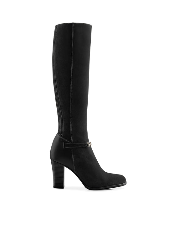 The Heeled Octavia (Narrow Fit) - Black Suede