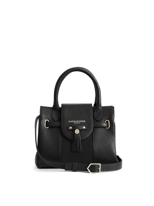 The Windsor - Women's Mini Handbag - Black Leather