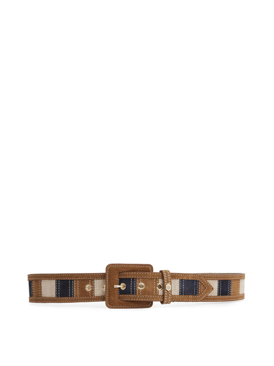 The Santorini - Women's Belt - Tri-Colour Suede