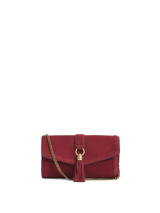 The Langham - Women's Crossbody Bag - Ruby Suede