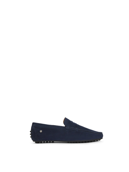 The Monte Carlo - Men's Driving Shoes - Petrol Blue Suede