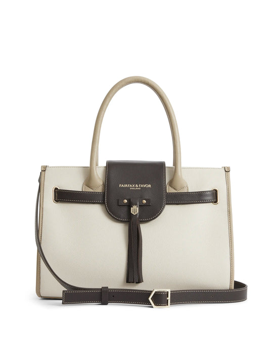 The Windsor - Women's Handbag - Neutral Tri-Color Leather