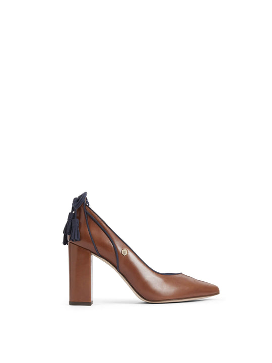 The Newbury - Women's Heeled Shoes - Tan Leather
