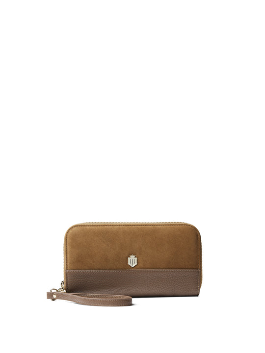 The Salisbury - Women's Travel Wallet - Tan Suede
