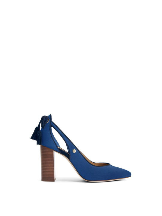 Women's Heeled Shoes - Porto Blue & Navy Suede
