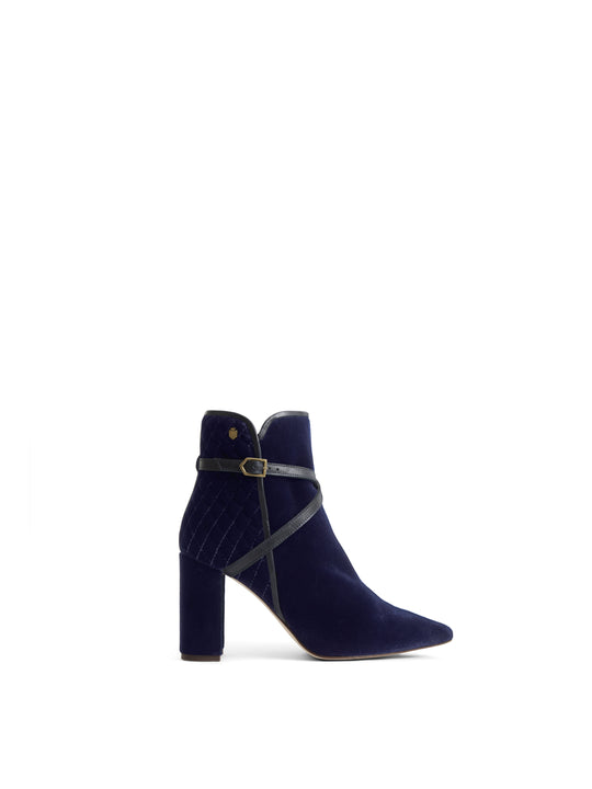 Women's Ankle Boots - Navy Velvet