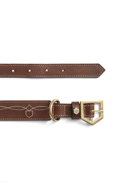 The Rockingham - Dog Collar - Tan Leather