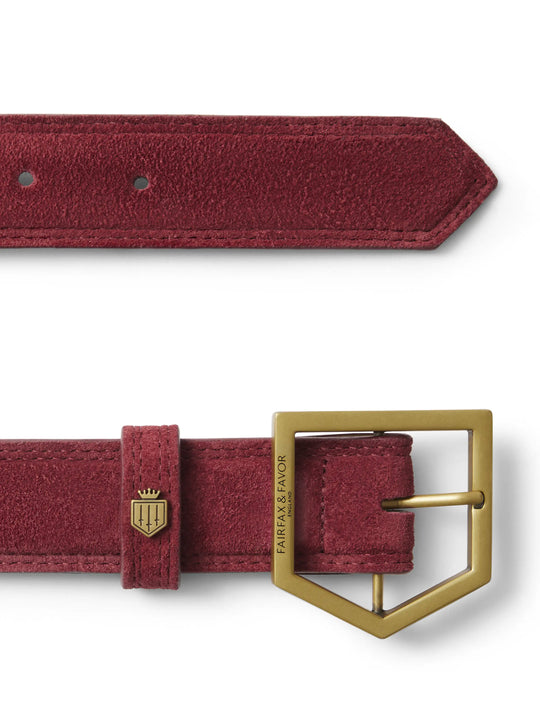 The Felbrigg - Women's Belt - Ruby Suede