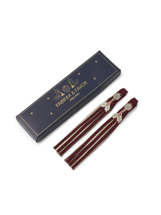 Suede Boot Tassels - Ruby & Gold Holly Charm
