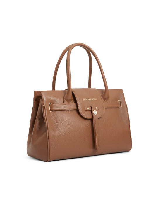 The Windsor Handbag - Tan Pebbled Leather