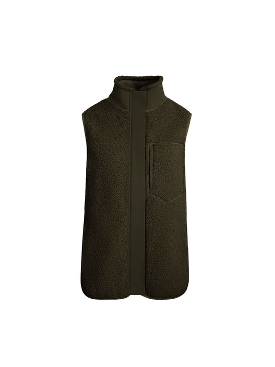 The Agnes - Women's Fleece Gilet - Khaki